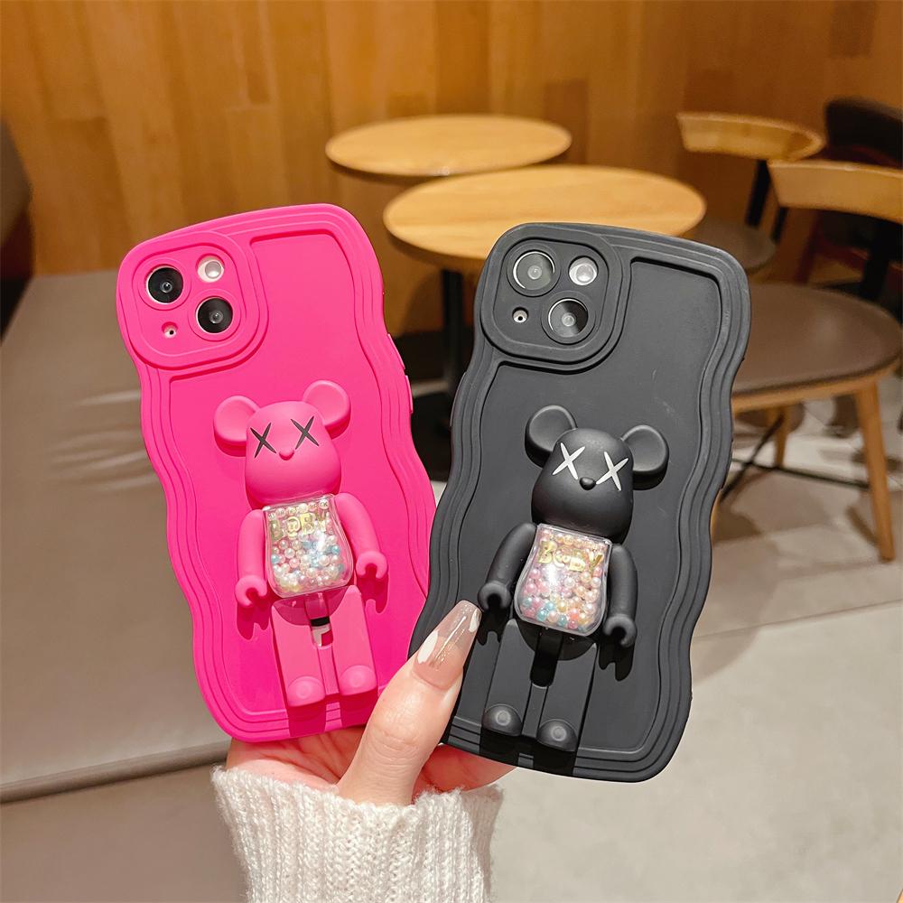 Ốp Điện Thoại TPU Mềm Chống Rơi Có Giá Đỡ Hình Gấu Cho for iPhone 14 Pro Max 13 12 11 Pro Max XS Max