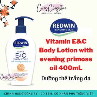 [HÀNG CTY] REDWIN Vitamin E&C Body Lotion 400mL - Dưỡng thể trắng da