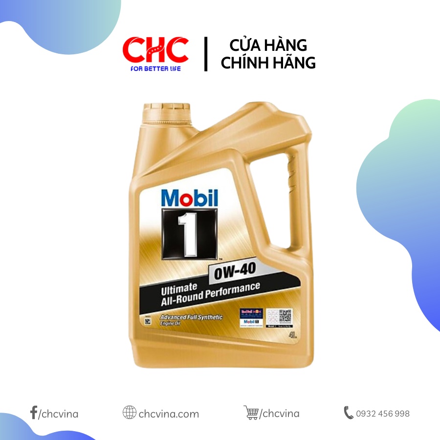 Dầu nhớt xe hơi cao cấp Mobil-1 0W40 4L chạy 15000km - 20000km