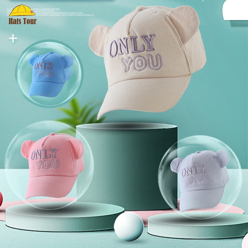 Mũ Lưỡi Trai Vải Cotton Thoáng Khí Họa Tiết Hoạt Hình Dễ Thương Cho Bé 1-3 tuổi