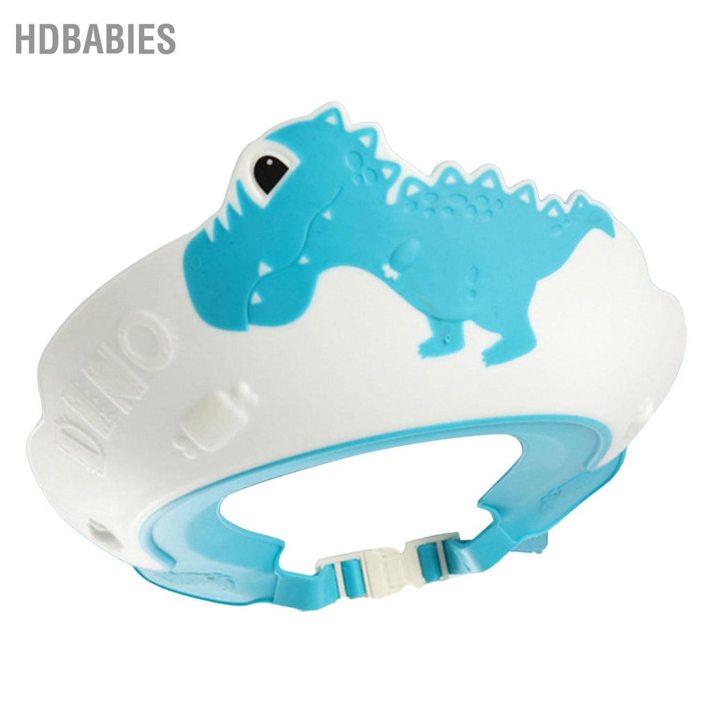 HDbabies Phim hoạt hình Khủng long Mũ tắm cho bé Tai nghe Bảo vệ mắt Mềm mại Thoải mái đàn hồi trẻ mới biết đi