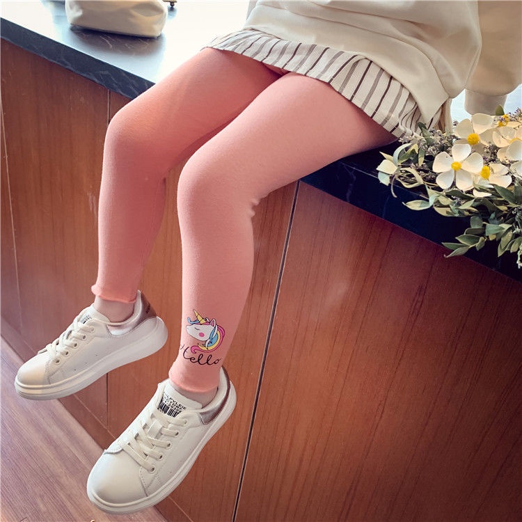 Mới Quần Legging Mỏng Ôm Dáng Thời Trang Cho Bé Gái