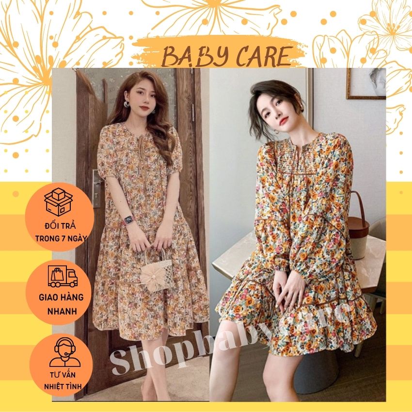 VÁY BẦU HOA NHÍ MÙA HÈ XINH XẮN- ĐẦM BẦU THIẾT KẾ CÔ NƠ ĐIỆU ĐÀ DỊU DÀNG CHO MẸ BẦU DÁNG ĐUÔI CÁ