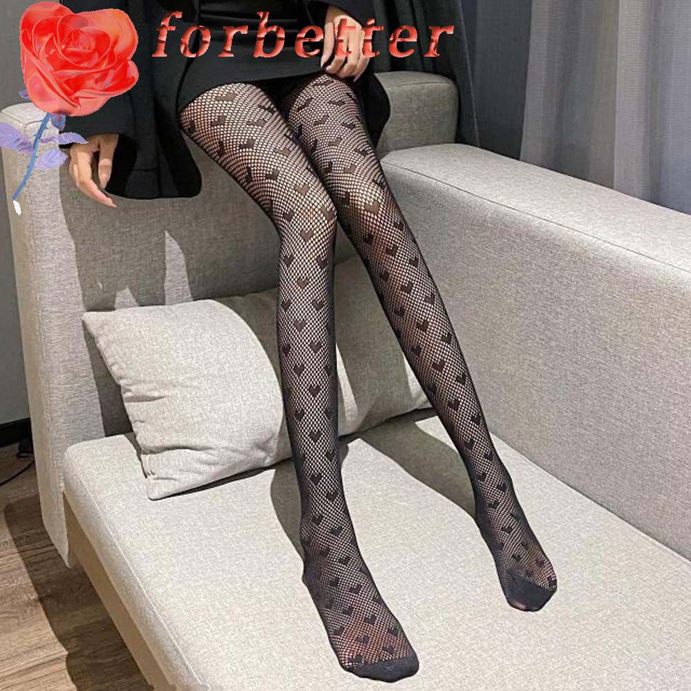 Quần Tất Ren Họa Tiết Trái Tim Phong Cách Punk Gợi Cảm Cho Nữ