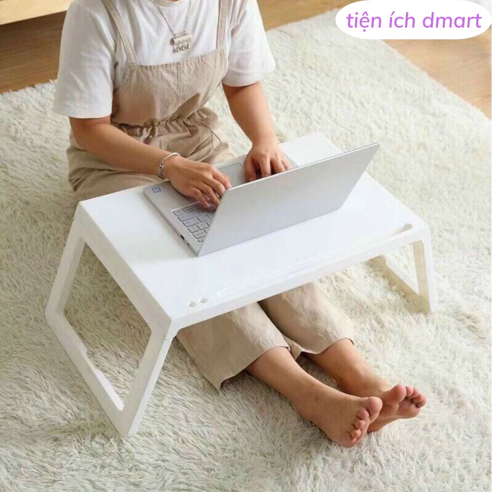 bàn học gấp gọn nhựa Việt Nhật cao cấp , có khe để điện thoại ipad khe cắm bút