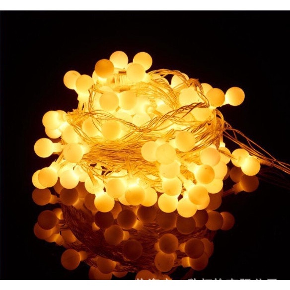 DÂY ĐÈN LED BI BỌT VÀNG ĐỤC 24 BÓNG DÀI 4,5M NHIỀU CHẾ ĐỘ ĐẸP TRANG TRÍ TẾT