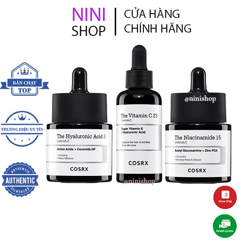 Tinh chất serum Cosrx The Niacinamide 15/ The Hyaluronic acid 3/ The Vitamin C 23 - Ninishop