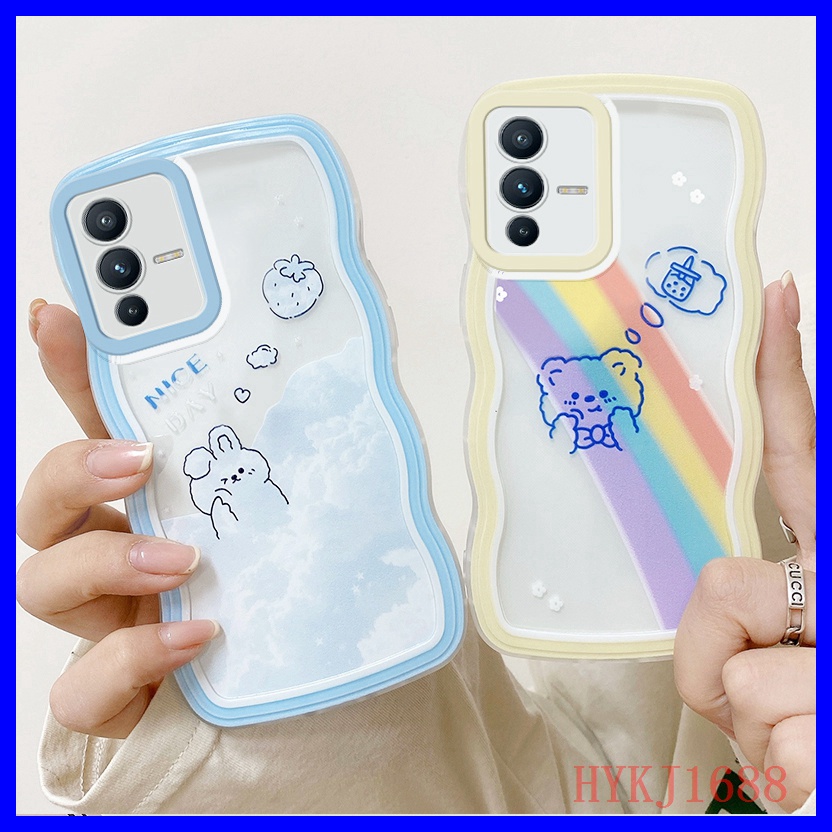ốp lưng Vivo V23 5G Ốp lưng Điện Thoại Tpu Mềm Họa Tiết Sóng Biển Cho Vivo V23 5G