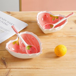 Chén Bát Sứ Hình Trái Tim, Bát Kèm Thìa Sứ Cao Cấp,trang trí,decor