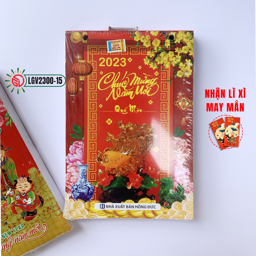 Lịch bloc 2023 siêu đại treo tường - bloc lịch treo lịch gỗ