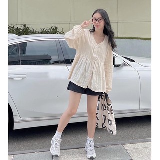 Áo babydoll be ( có sẵn )