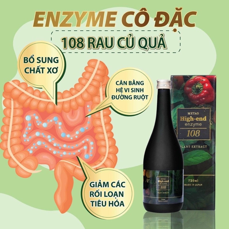 Nước Enzyme 108 loại củ quả Metao High-End Nhật Bản