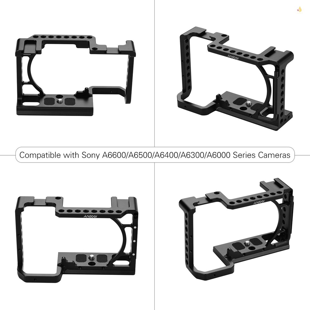 Bộ Khung Máy Ảnh Chuyên Nghiệp Andoer Bằng Hợp Kim Nhôm Với Ốc Vít Mở Rộng 1 / 4 "3 / 8" Và Cờ Lê Mini A6600,A6
