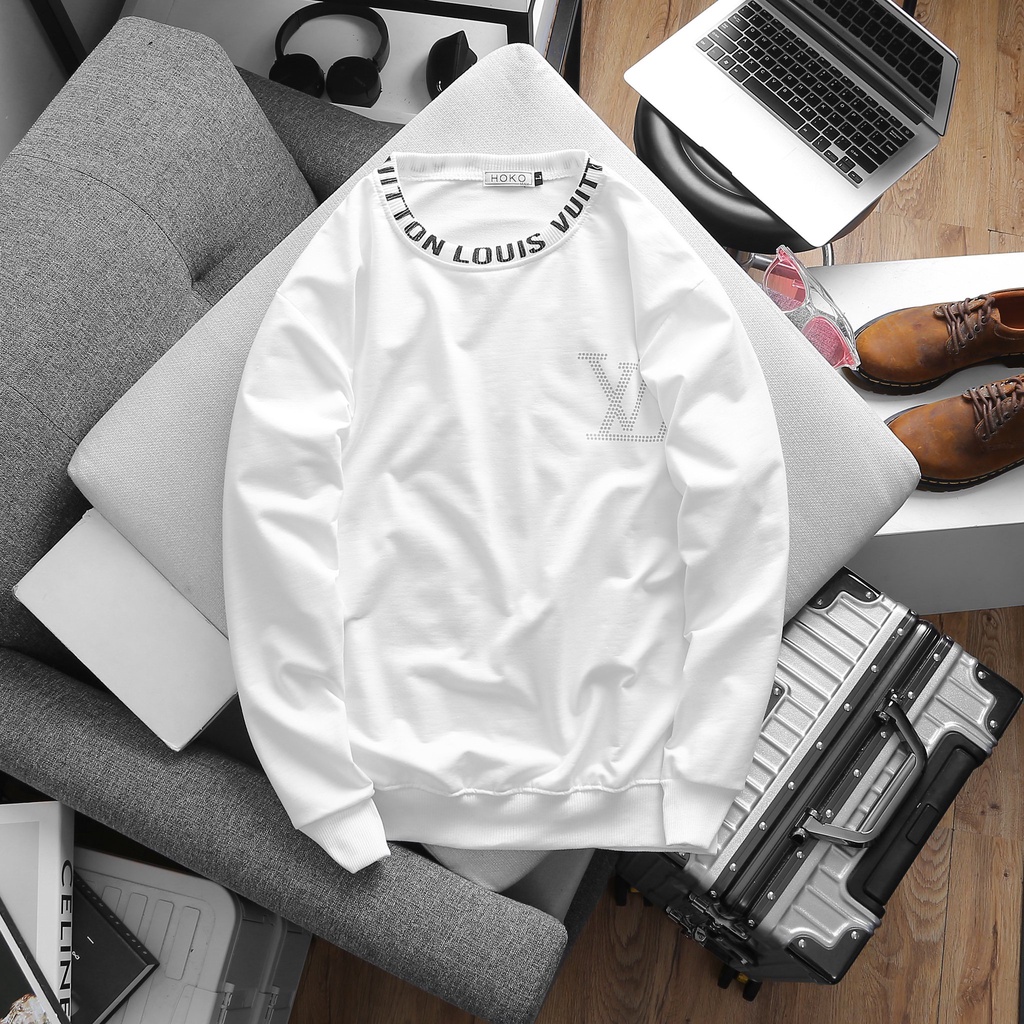 Áo nỉ thu đông nam nữ tay dài cổ tròn In logo họa tiết siêu hot TB1106