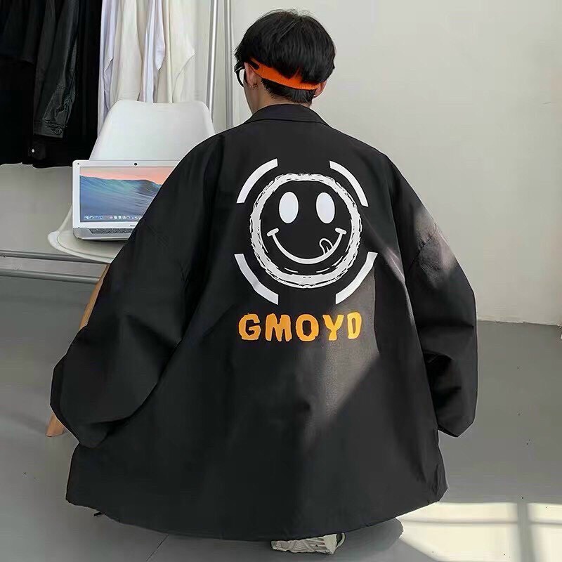 Áo khoác dù nam nữ bomber 2 lớp SAM CLO phong cách bóng chày form rộng unisex mặc cặp - couple in MẶT GẤU GMOYD