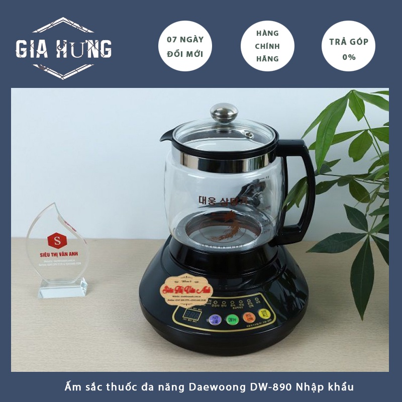 Ấm sắc thuốc đa năng Daewoong DW-890 Nhập khẩu Hàn quốc