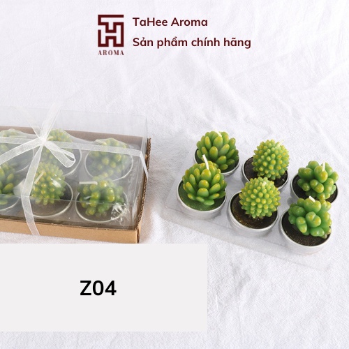 Nến hình cây thương hiệu TaHee Aroma KHÔNG MÙI, trang trí phòng và làm đẹp