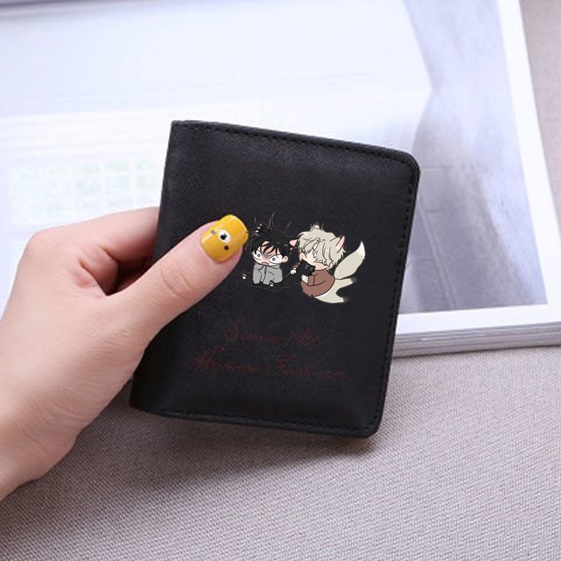 Ví ngắn đen hồng cầm tay in hình LOW TIDE IN TWILIGHT Đêm bên làn nước boylove manhwa tiện lợi anime chibi