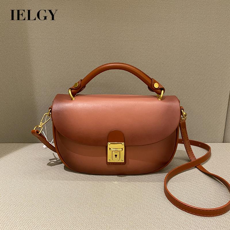 IELGY Túi Đeo Chéo Có Khóa Phong Cách retro Thời Trang Cho Nữ