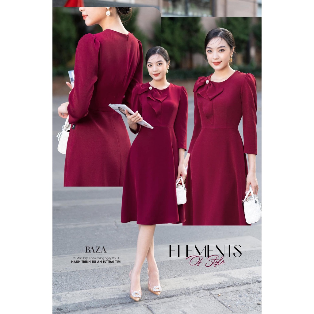 Váy liền phối nơ BV341