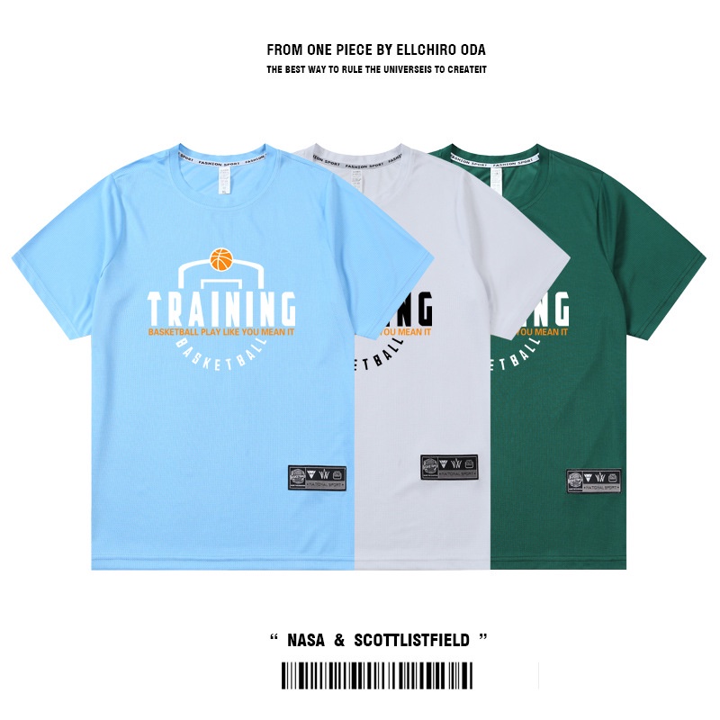 Áo Thun Thể Thao Tay Ngắn Dáng Rộng Thoáng Khí Thời Trang Cho Nam