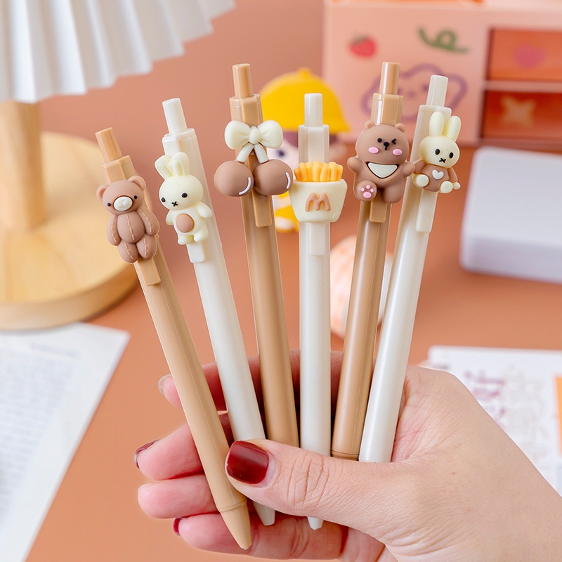 Bút Mực Đen Họa Tiết Gấu Hoạt Hình Sáng Tạo