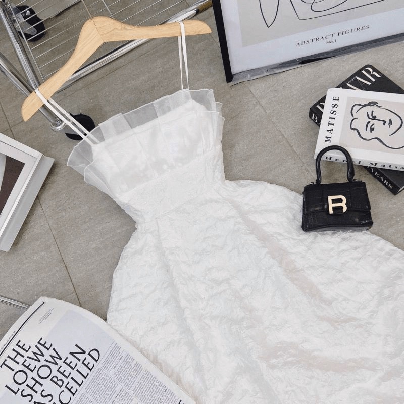 SỞ HỮU CHIẾC ĐẦM NÀY THÌ CÒN GÌ KHÓ ĐỂ TRỞ THÀNH NÀNG THƠ | ĐẦM GẤM PHỐI LỤA XƯỚC HAI DÂY BÈO NGỰC SIÊU XINH UP SHOP HHP