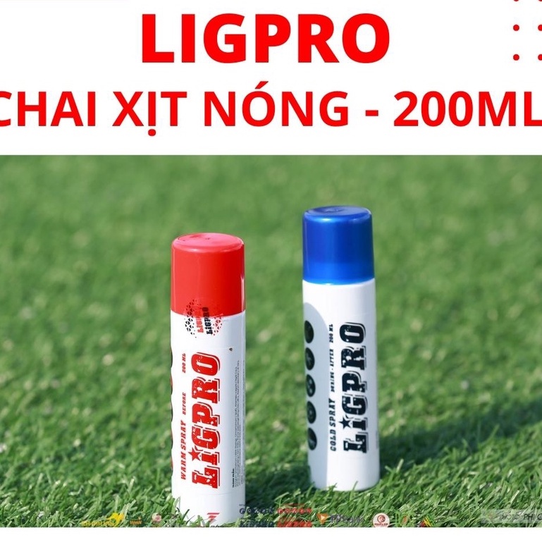 Xịt Nóng LIGPRO 200ML Làm Nóng Cơ, Tăng Sức Bền, Giảm Căng Cơ, Chuột Rút, Chấn Thương Khi Chơi Thể Thao