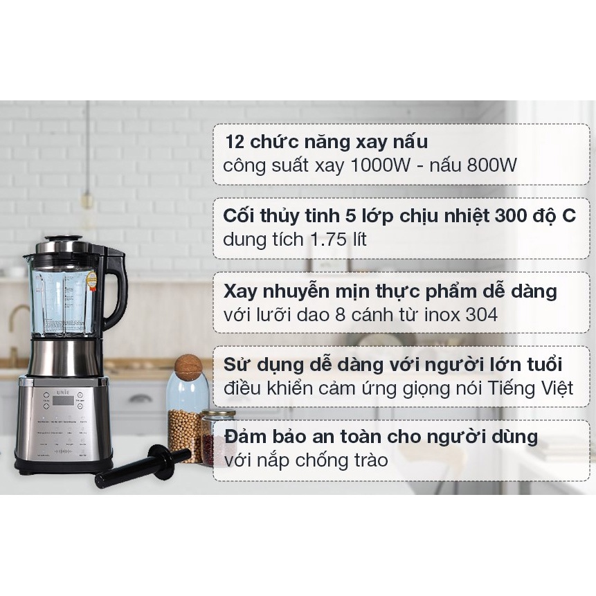 Máy say làm sữa hạt Unie V8S - Hàng chính hãng - Bảo hành 24 tháng  siêu mịn