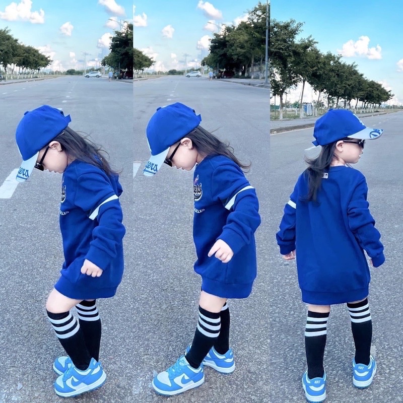 Áo nỉ hoodie, áo sweater xanh cho bé