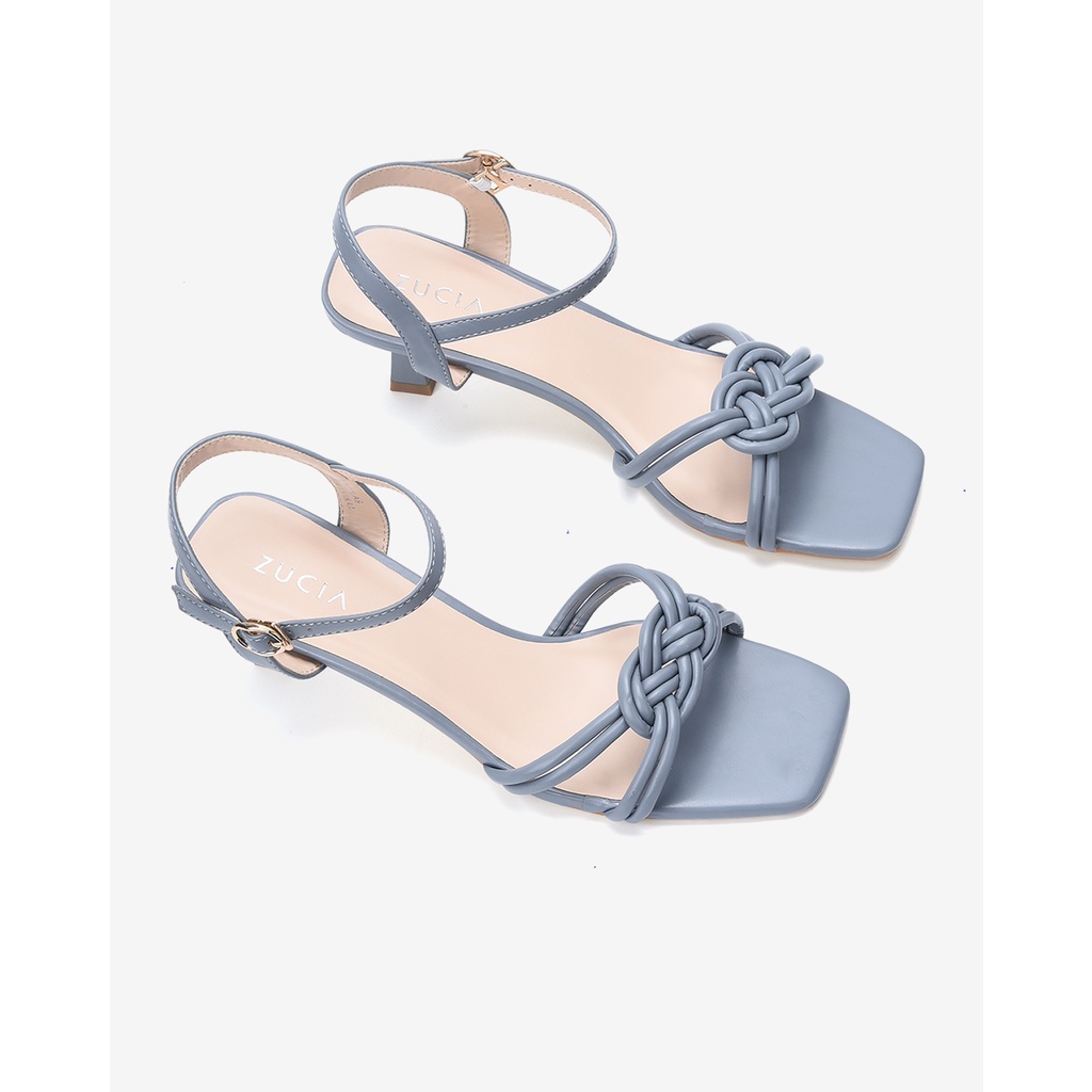 Giày sandal cao gót Zucia quai thắt nút đế cao 6cm thanh lịch - SHLA9