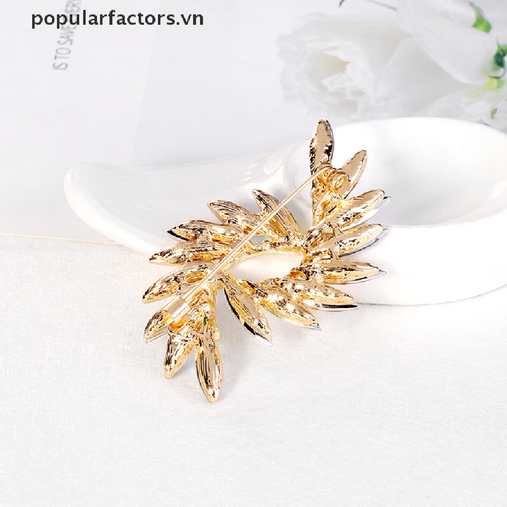 Ghim Cài Áo Đính Đá Pha Lê Nhiều Màu Thời Trang Cho Nữ