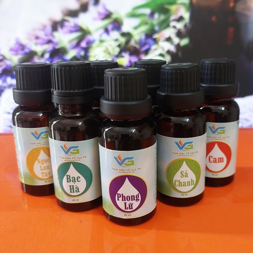 Tinh dầu thiên nhiên nguyên chất 20ml đủ loại có kiểm định và COA - Tinh dầu Vũ Gia 99