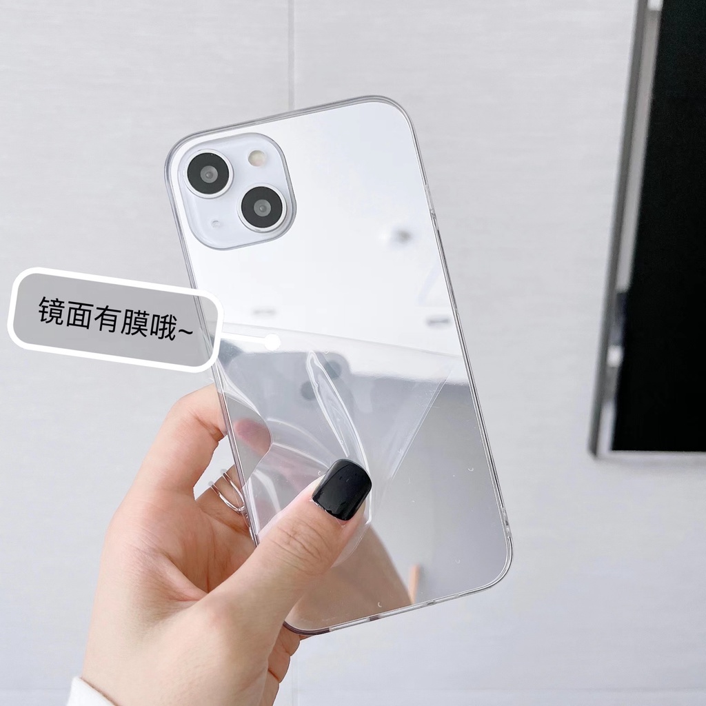Ốp Điện Thoại Tráng Gương Chống Sốc Thời Trang Cho iPhone 13 / 12 / 11 / X / 8 / 7P