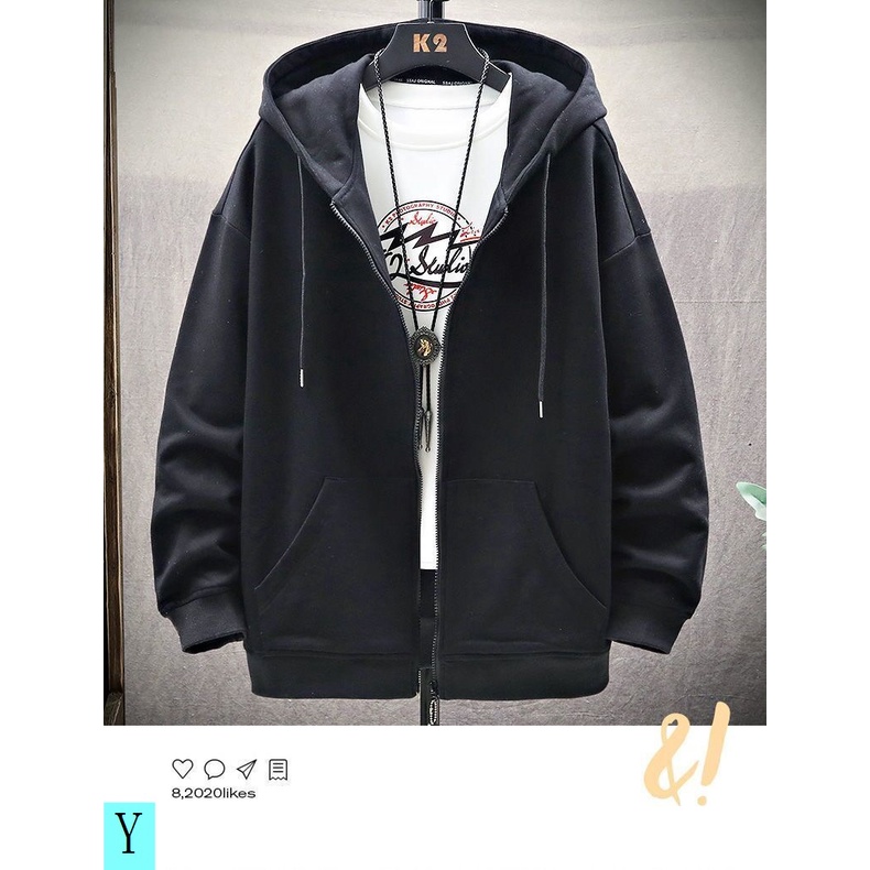 Áo Khoác Cardigan Plus Size Lớn 150kg Lót Lông Cừu Dày Dặn Phối Khóa Kéo Thời Trang Thu Đông Cho Nam M-8XL