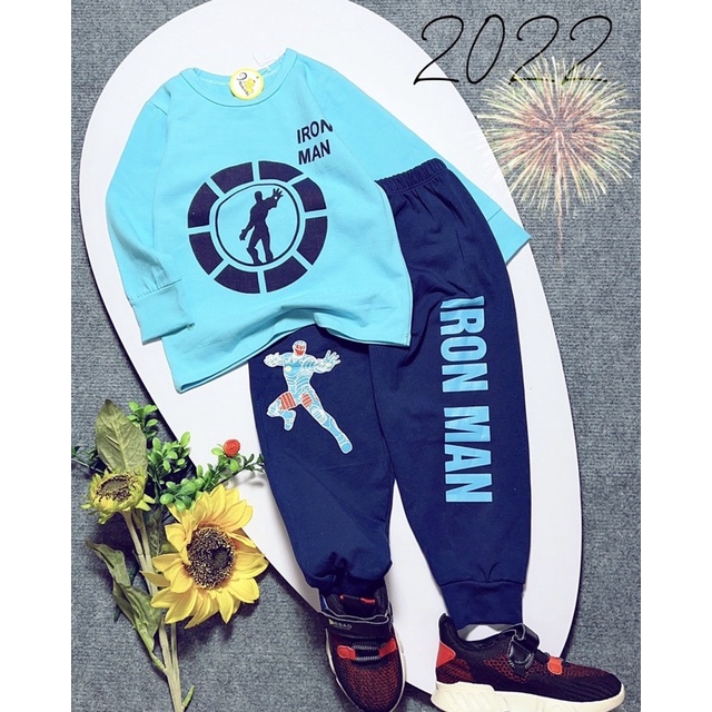 Bộ bé trai dài tay thể thao cho bé 2-5 tuổi thun cotton 4 chiều Jennie kids J495