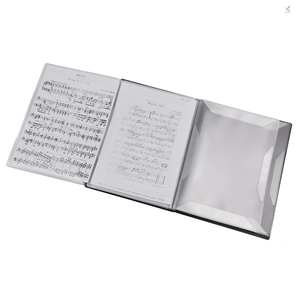 Bìa Giấy Đựng Bản Nhạc 40 Ngăn Phẳng FB-04 A4 Cho Đàn Guitar Violin