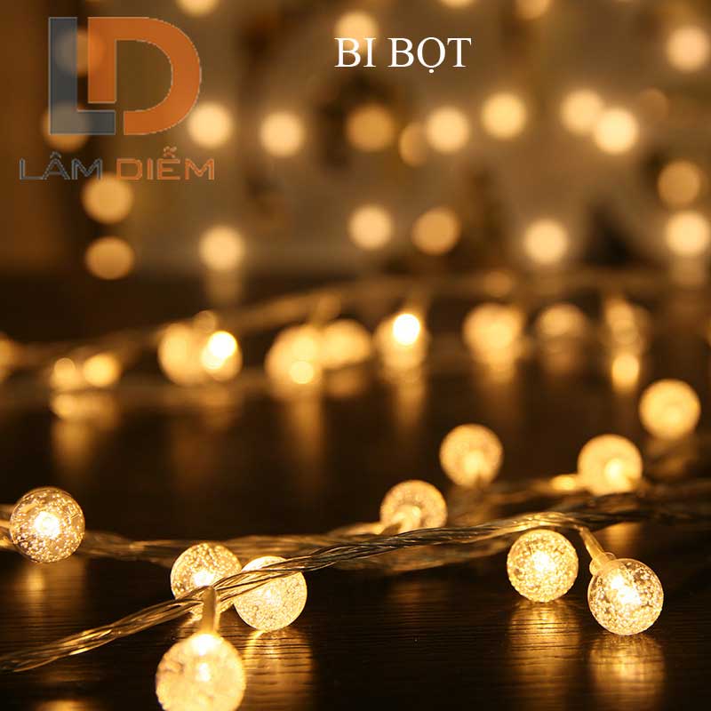 ĐÈN LED TRANG TRÍ DÂY CHỚP NHÁY  KIỂU BI 4M5 - 9M CÓ ĐẦU NỐI
