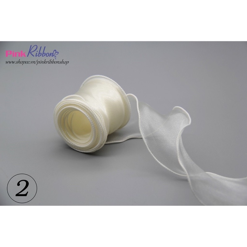 Ruy băng voan viền sóng có chiều dài 100cm phụ kiện siêu xinh💕💐☘️