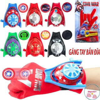 Đồ chơi - bao tay và đồng hồ bắn đĩa spider-man ironman batman captain america