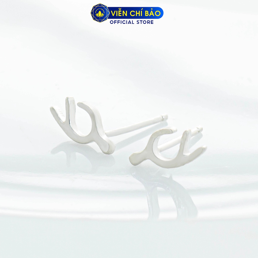 Khuyên tai bạc nữ cành cây chất liệu bạc 925 thời trang phụ kiện trang sức Viễn Chí Bảo E060