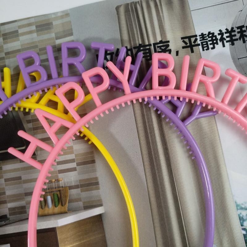 Băng Đô Chữ Happy Birthday Nhiều Màu Sắc Xinh Xắn Cho Nữ