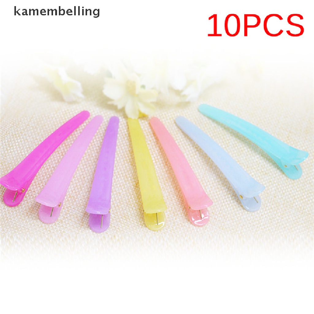 Set 10 Kẹp Tóc Răng Cá Sấu Bằng Nhựa Nhiều Màu Sắc DIY