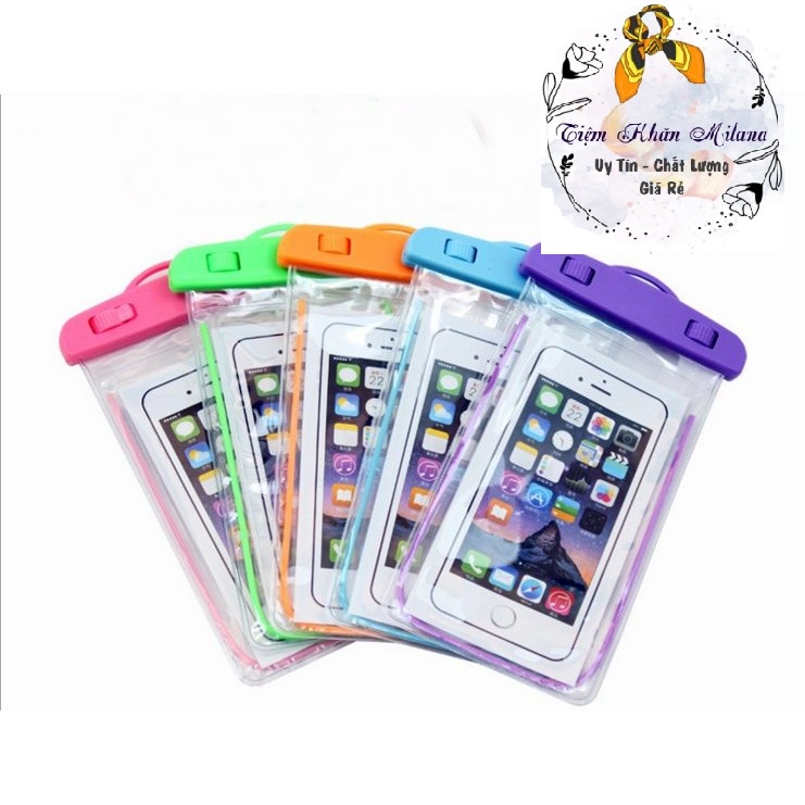 Túi đựng điện thoại Milana 4 lớp túi chống nước đi biển có dây đeo túi bảo vệ điện thoại nhiều màu lựa chọn