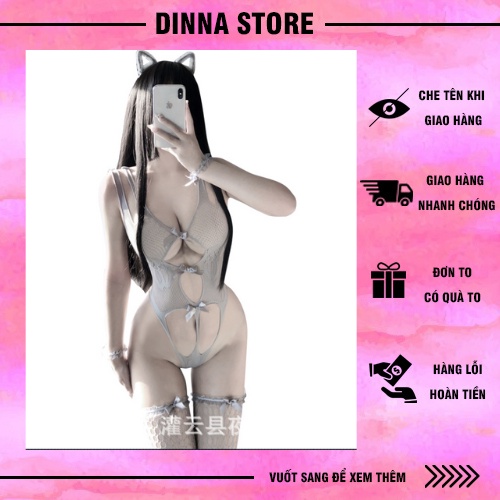 Bodystocking toàn thân đan lưới sexy quyến rũ gợi cảm
