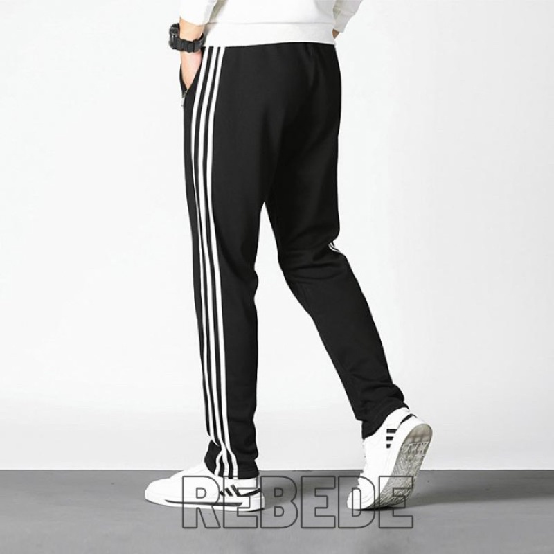 Quần dài nam, Quần thun nam chất umi co giãn 4 chiều, Quần Jogger nam lé sọc thể thao cá tính