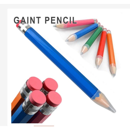 Bút Chì Gỗ Cỡ Lớn 35cm Thiết Kế Sáng Tạo Dễ Thương