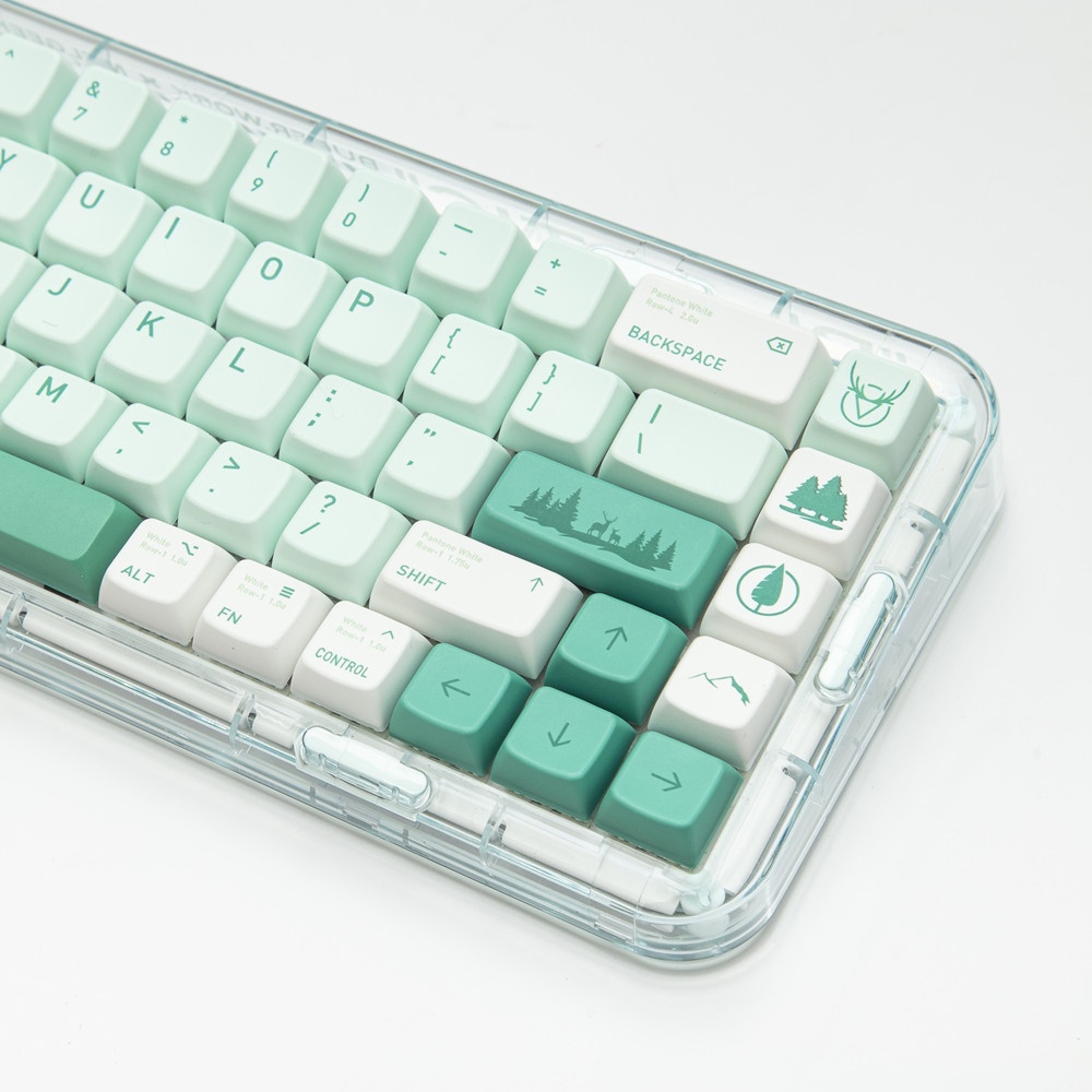 Lost Forest Keycaps MDA Profile Xanh Anime PBT Dye Sub Bàn phím cơ Keycap