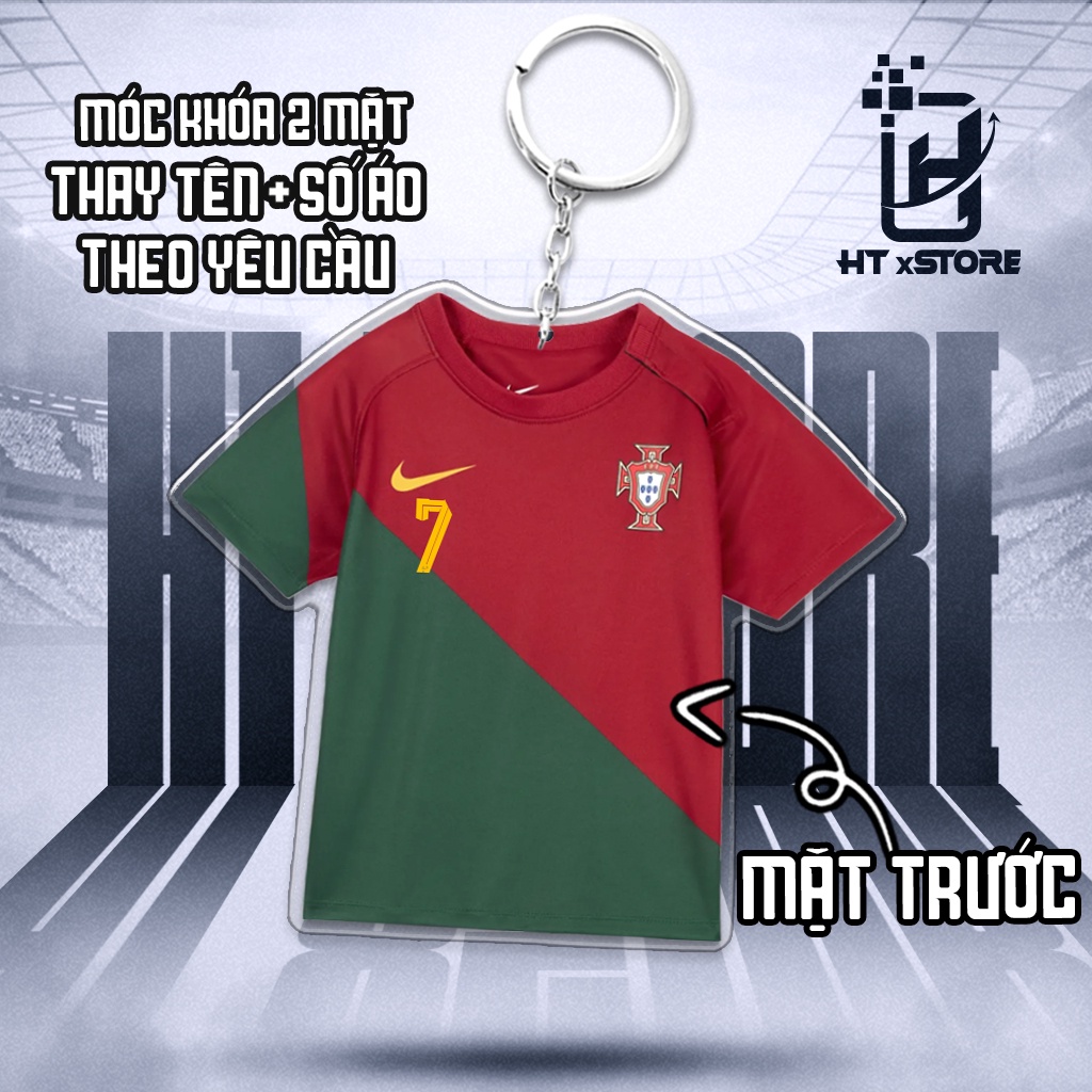 Móc khóa mica thay tên và số áo các đội tuyển quốc gia tranh cúp thế giới 2022,móc khóa bóng đá in hai mặt theo yêu cầu