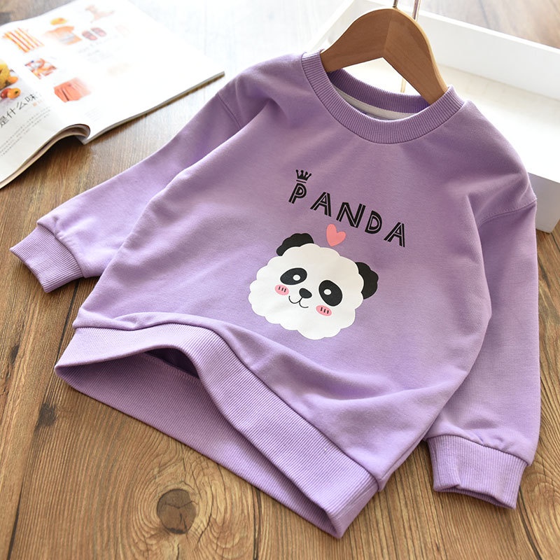 Áo sweater Cổ Tròn In Họa Tiết Hoạt Hình Phong Cách Hàn Quốc Cho Nữ